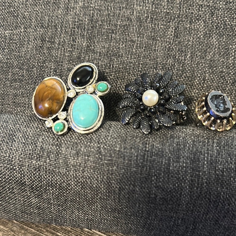 Elegant Multi-Stone Ring Set